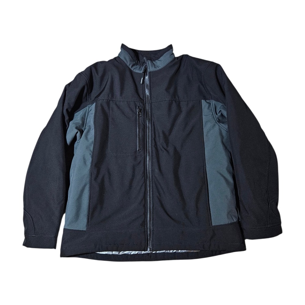 RefrigiWear Jacket Mens Large Black Heavy Insulated Full Zip Work Wear 0490R